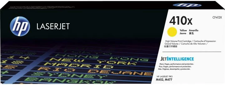 Toner, HP, 410X CF412X, rendiment i lartë 5000 faqe, verdhë