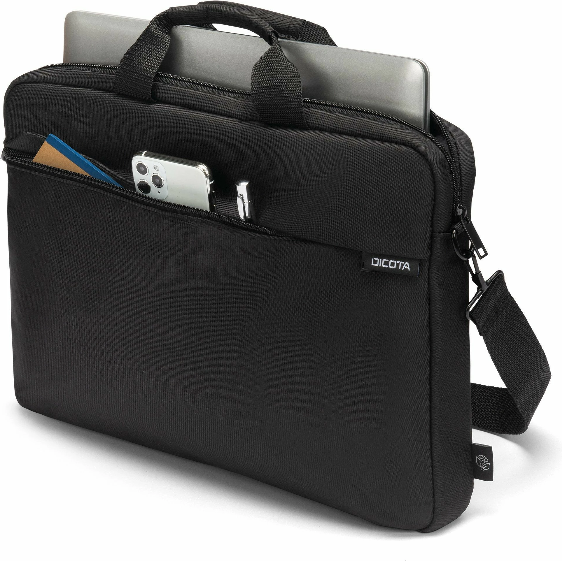 Çantë laptopi DICOTA D32091-RPET, 14.1 inç, rrip supi, e zezë