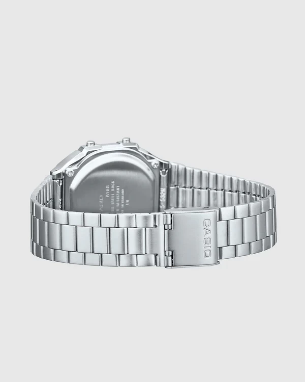 Orë dore Casio A168WA-1, e argjendtë