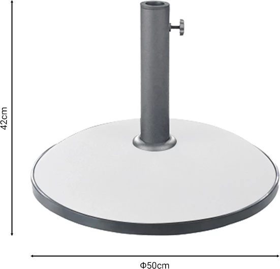 Bazë çadre e bardhë, 35kg, D50cm,