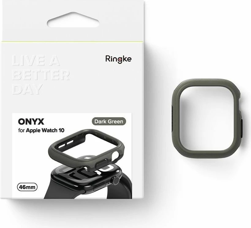 Mbështjellës Ringke Onyx për Apple Watch 10, 46mm, Gjelbër