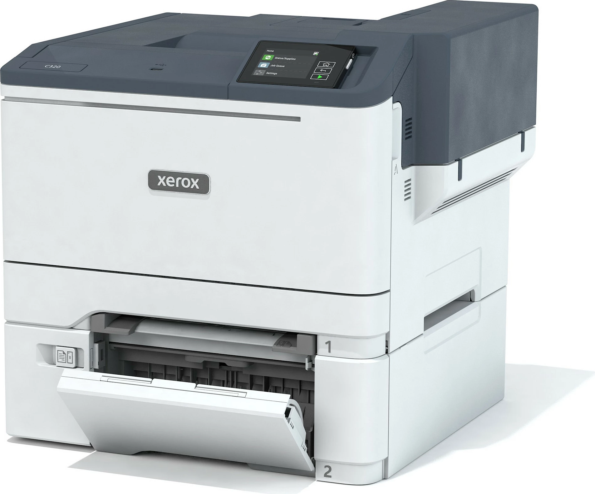 Printer lazer me ngjyra Xerox C320 DNI, A4, Duplex, Wi‑Fi, Ethernet, 33 ppm, bardhë/gri