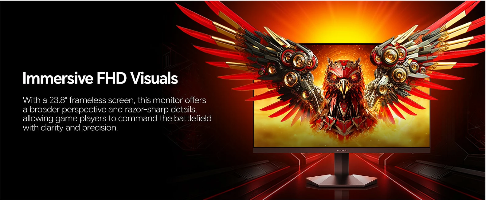 Monitor Koorui G2411P 23.8" Full HD, 1ms, FreeSync Premium, HDR, i zi