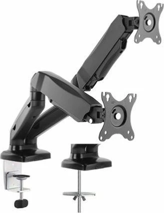 Mbajtëse monitori tavoline Icy Box IB-MS304-T për 2 monitorë deri 27", VESA 75x75/100x100, e zezë