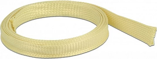 Mbështjellës i thurur për kabllo DeLOCK 2 m x 15 mm, aramid, -170 deri 250°C, i verdhë