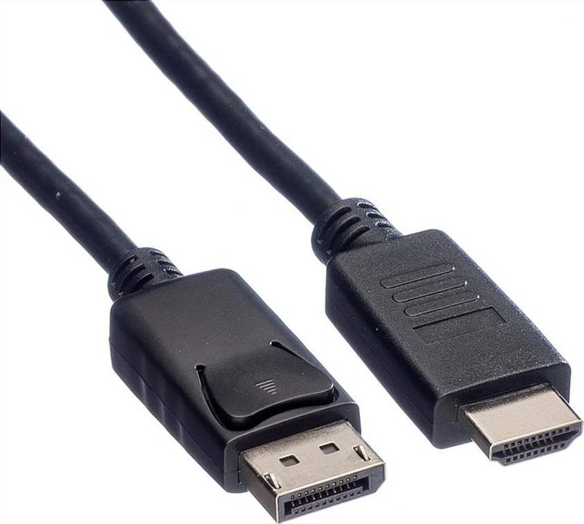 Kabllo ROLINE 11445780 DisplayPort në HDMI, 1m, 60Hz, e zezë