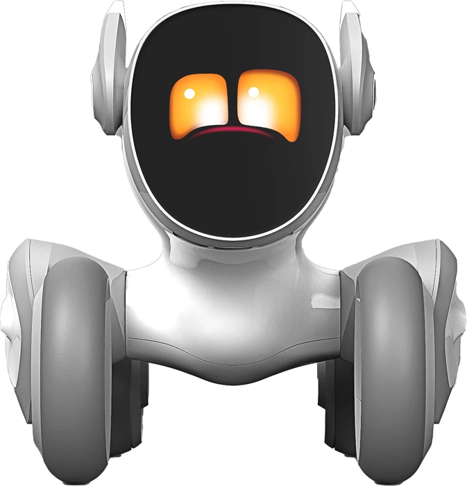 Robot interaktiv Loona Premium 99902CK00017, ekran 2.4\", kamerë 720p, Wi‑Fi, 2GB RAM/8GB, gri/bardh, me kabllo USB-A në USB-C dhe manual