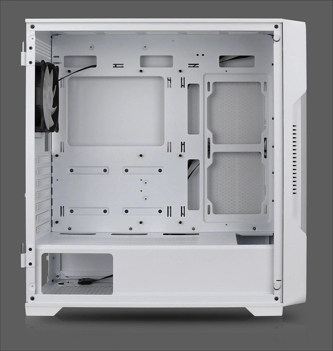 Kasë Nanoxia DS-9 ARGB Airflow, Midi Tower, USB-C, TG/Mesh, e bardhë