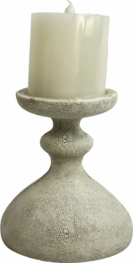 Mbajtëse qiriri dekorative OMBRE.I, ngjyrë gri guri, 13.5x10.5x15.5cm