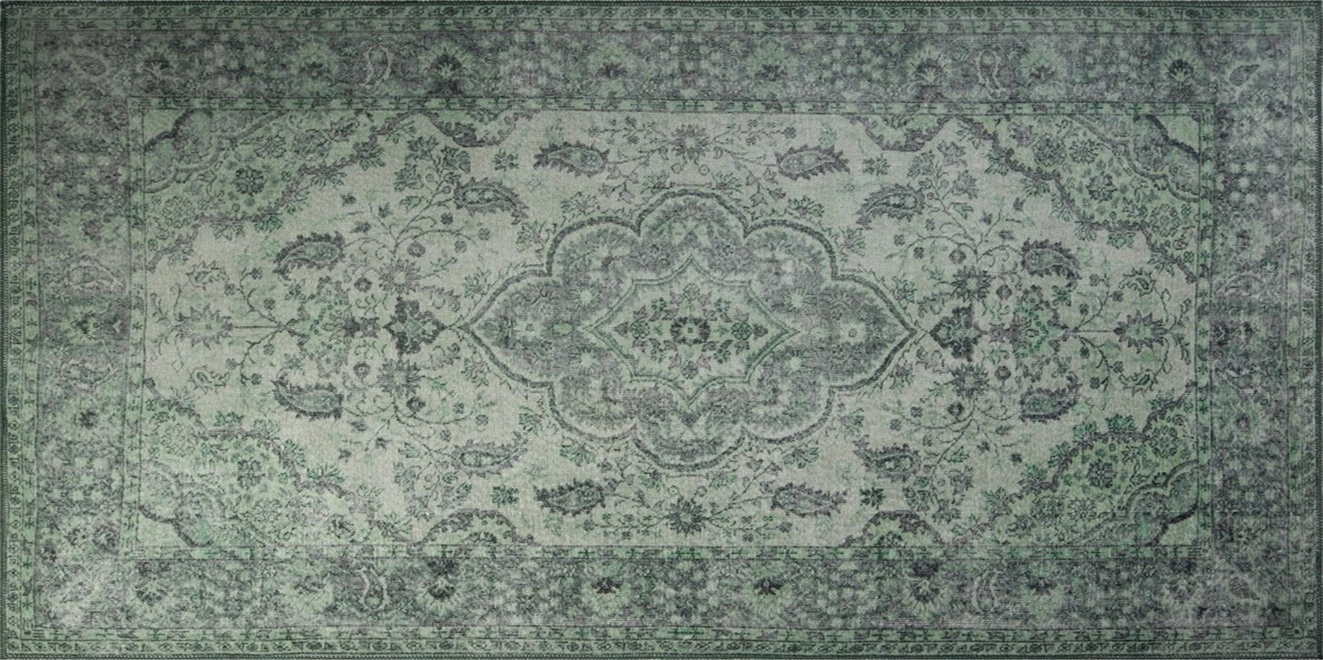 Qilim korridori (75x150), Conceptum Hypnose, Blues Chenille, ngjyrë e gjelbër AL 139