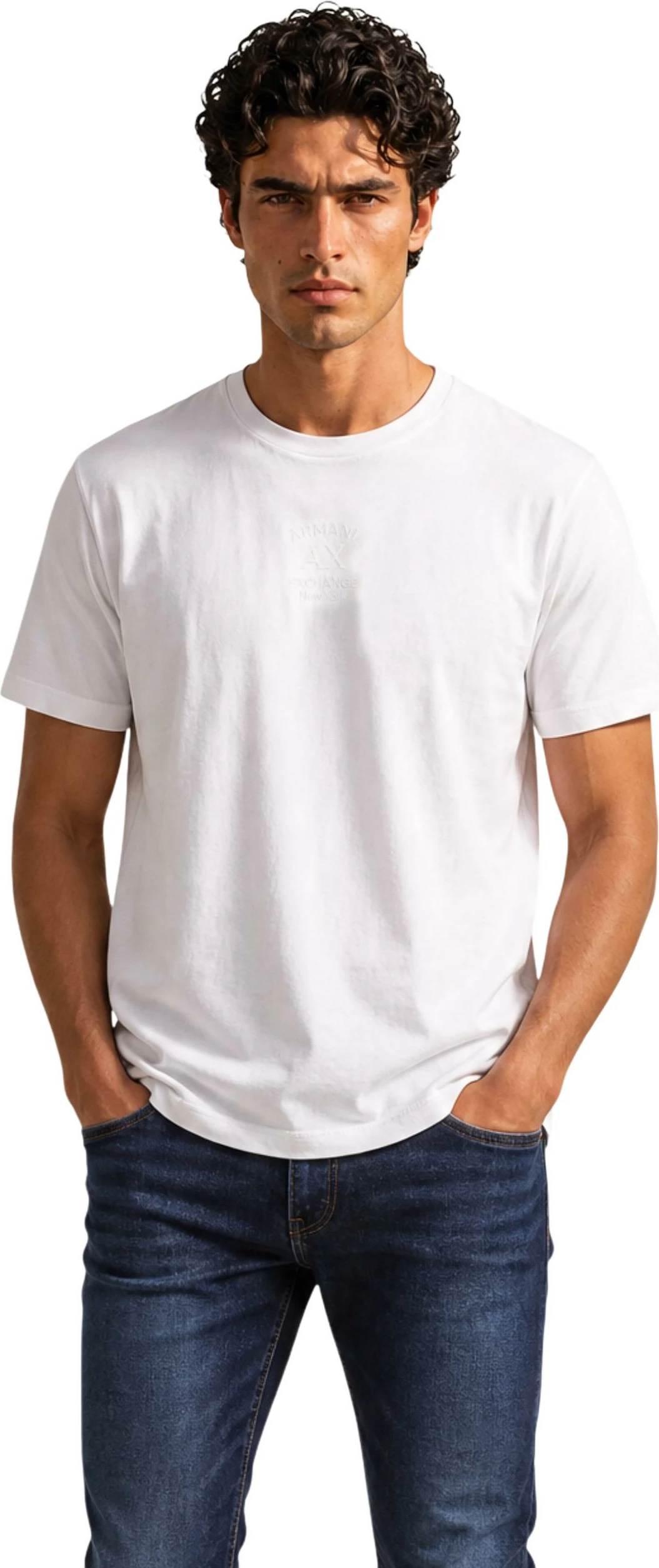 Maicë për meshkuj Armani Exchange XM003023 AF10358, e bardhë
