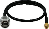 Kabllo pigtail WLAN LogiLink N-type në RP-SMA, 0.5 m, e zezë
