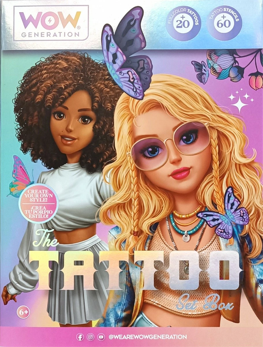 Set tatuazhe të përkohshme për fëmijë Kids Euroswan Wow Generation, shumëngjyrësh