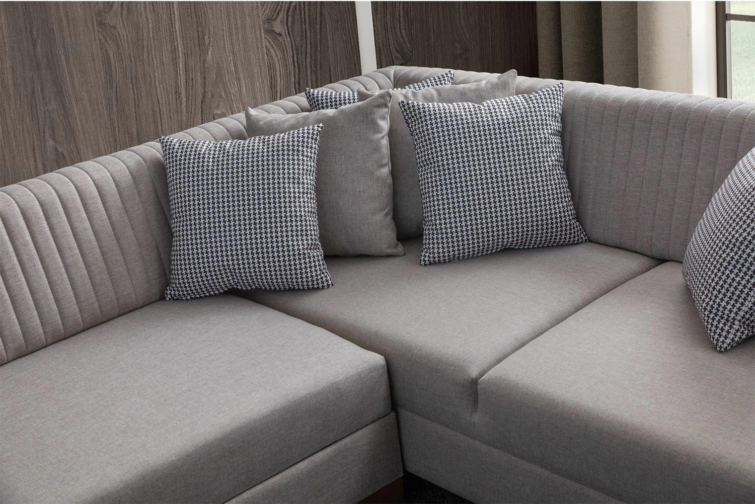Kënd-sofë krevati Atelier del Sofa, West majtas, krem