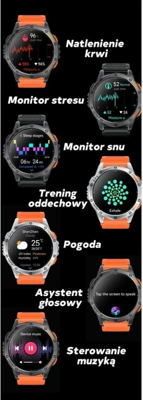 Smartwatch për meshkuj Gravity, e zezë