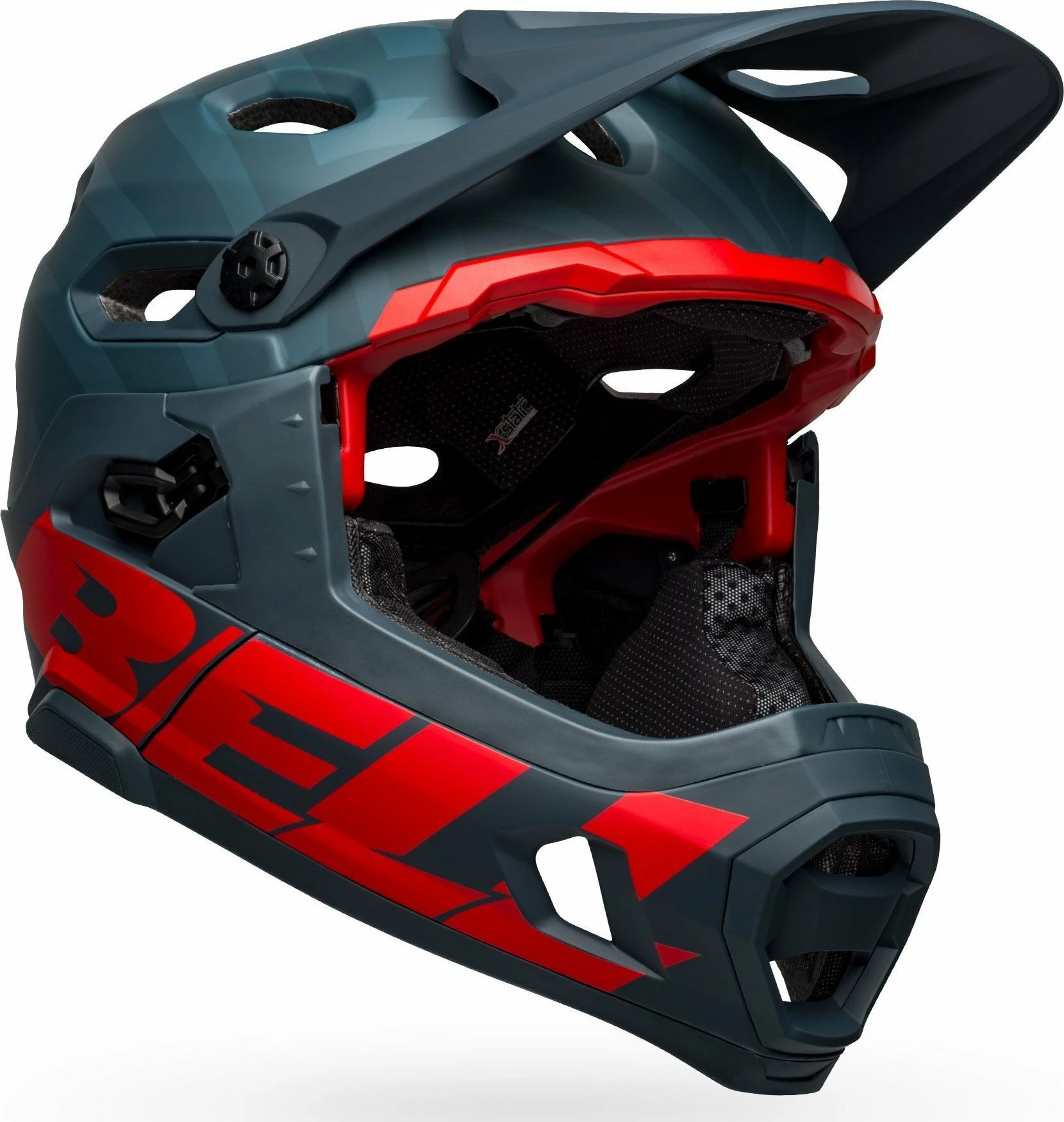 Kaskë biçiklete full-face Bell Super DH MIPS Spherical, L (59-63 cm), matte blu/crimson