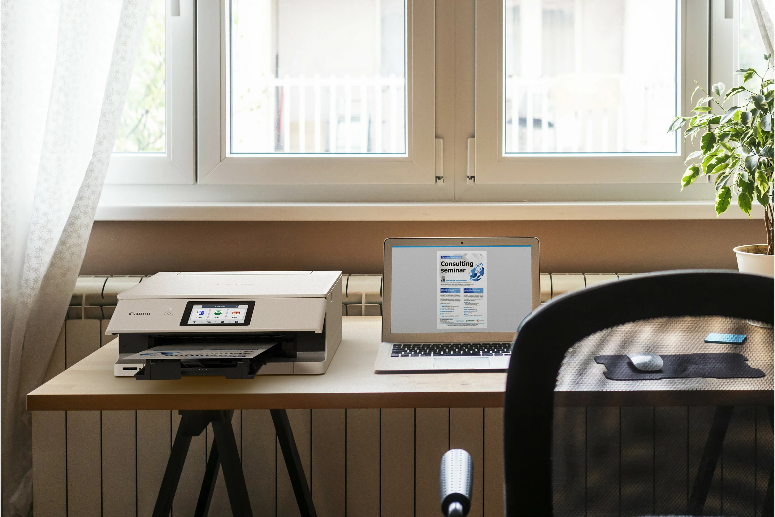 Printer multifunksional Canon PIXMA TS8751, inkjet me ngjyra, A4, Wi‑Fi, duplex, i bardhë