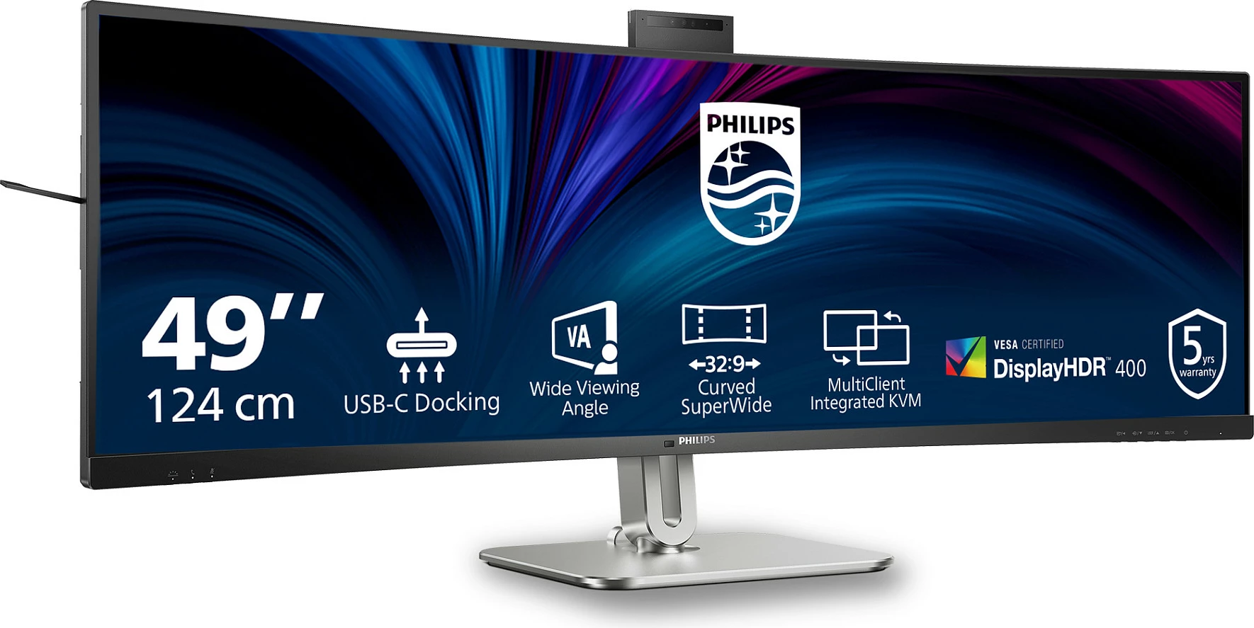 Monitor Philips 49B2U5900CH/00, 49 inç, Dual QHD, LCD, i zi