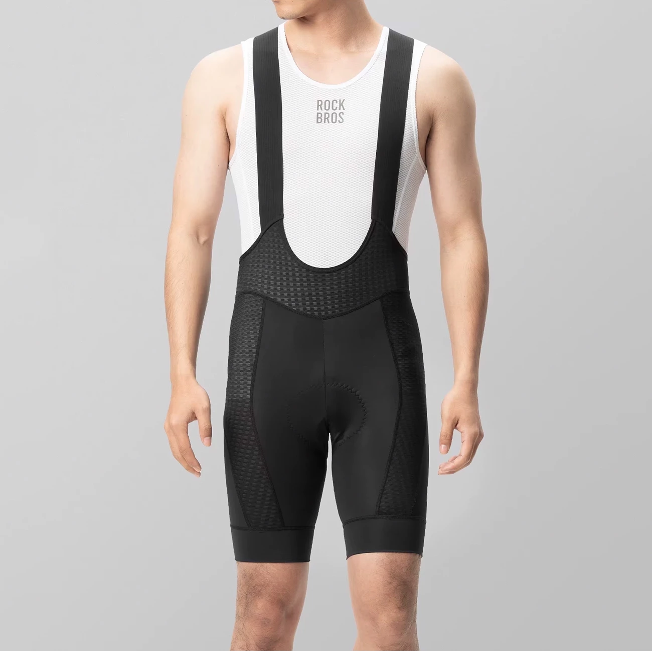 Brekë çiklizmi me bretela Rockbros YDDK009, me jastëk, madhësi L, set 1 copë, e zezë