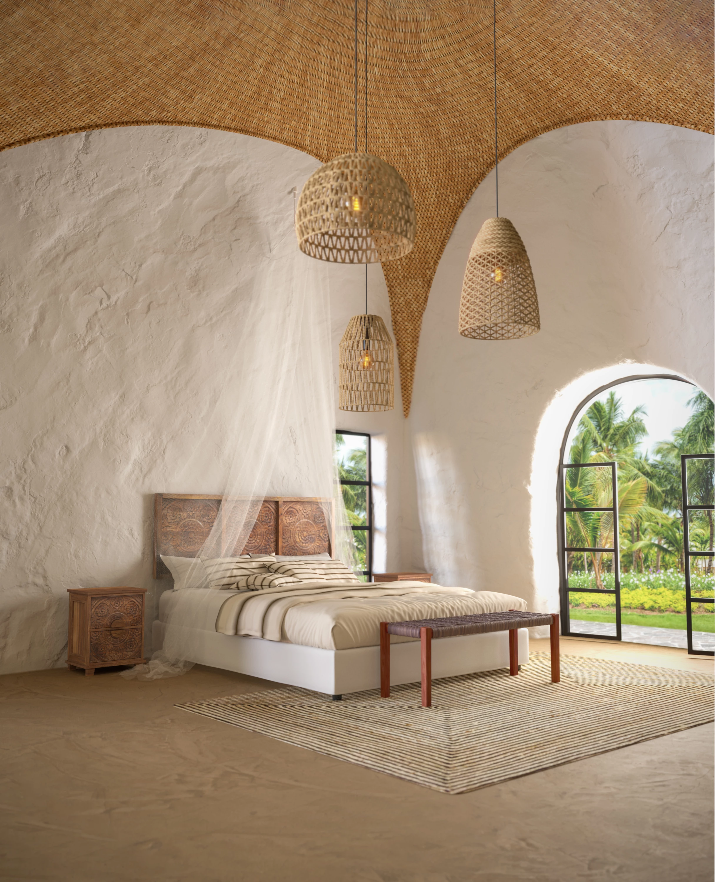 Qilim Mamba për dhomë dite, jute natyrale, e zezë, 300x200