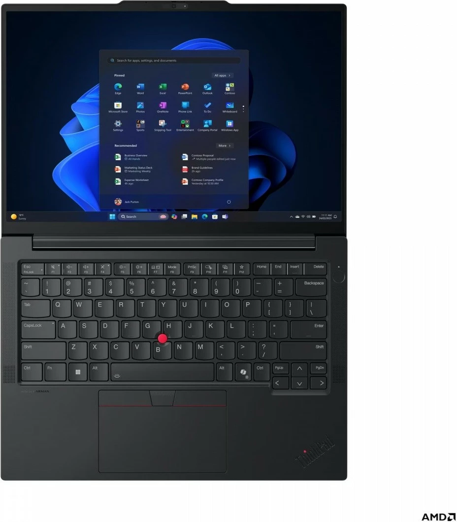 Laptop Lenovo ThinkPad E14 Gen 7, AMD Ryzen 5 220, 16 GB RAM, 512 GB SSD, 14" WUXGA, Windows 11 Pro, Zi