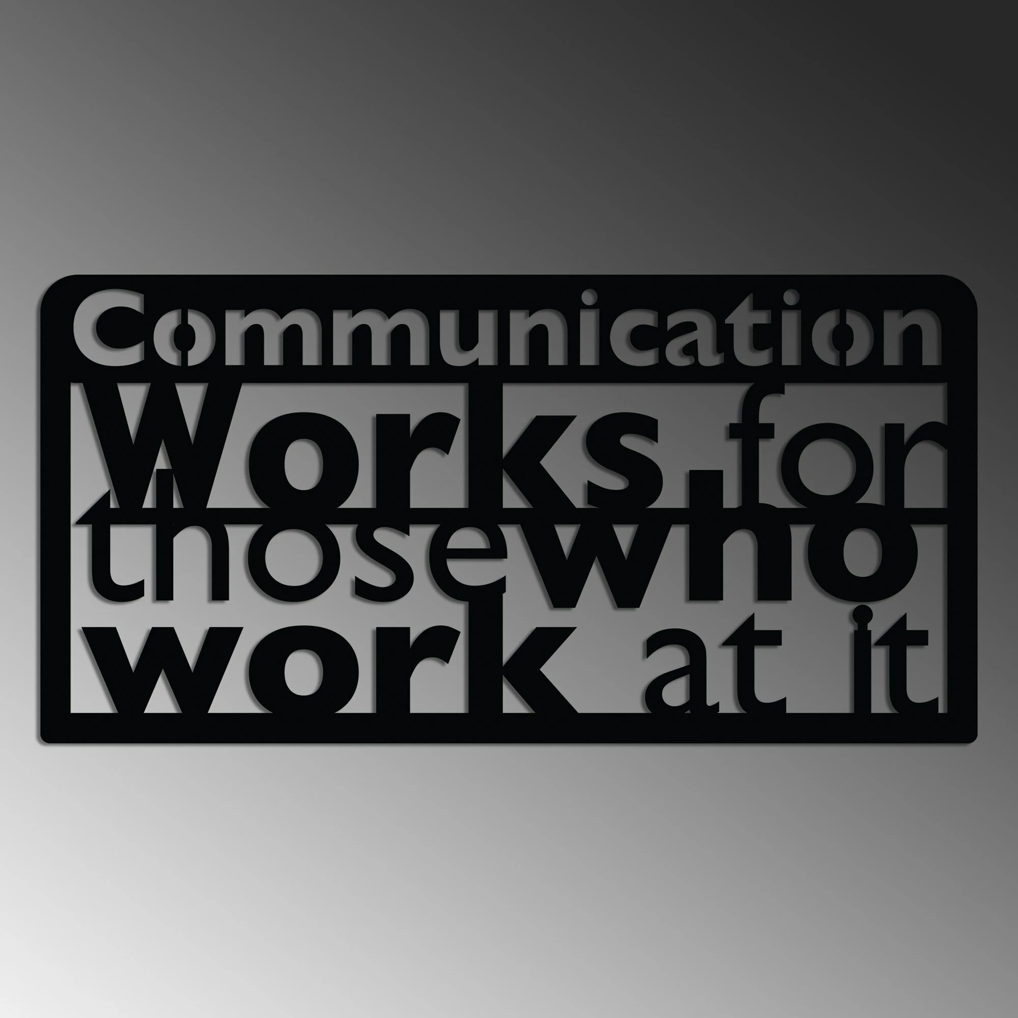 Aksesor dekorativ metalik për mur, Wallity, Communication