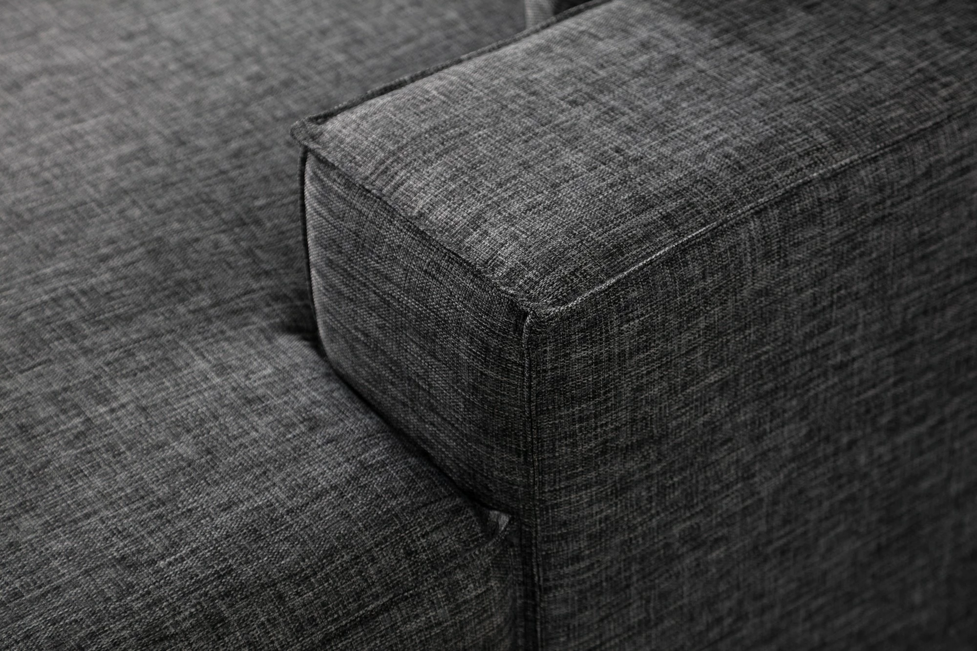 Kënd-sofë krevati Atelier del Sofa, kënd i djathtë, ngjyrë gri e errët