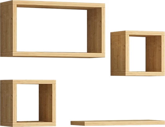 Raft melamine, ngjyrë lisi, 84x15x44cm