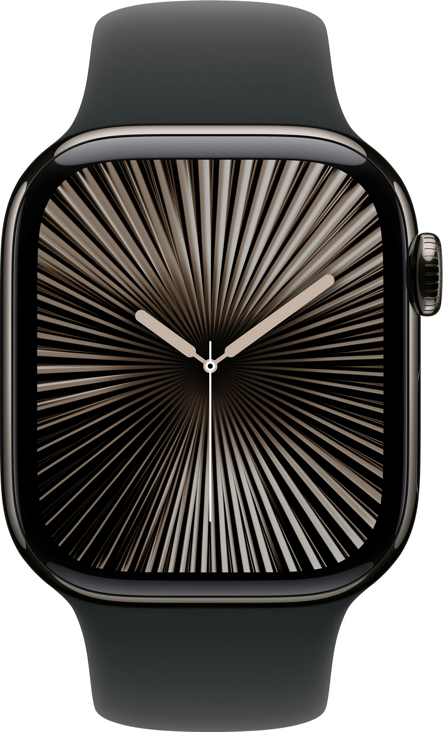 Smartwatch Apple Watch Series 10, 64 GB, GPS + Cellular, 42mm, Kasë titani, Rrip sportiv i zi