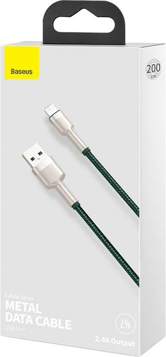 Kabllo USB në Lightning Baseus CALJK-B06, 2m, e gjelbër