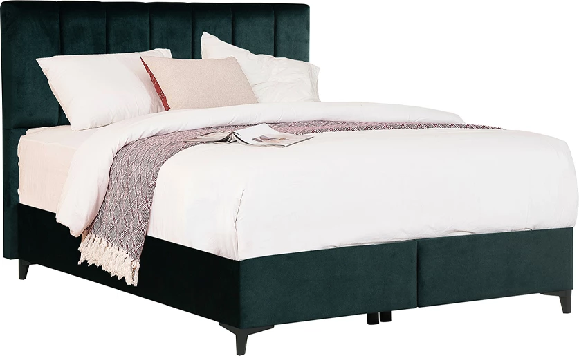 Krevat me hapësirë për depo, ngjyrë e gjelbër, 223x166x120cm