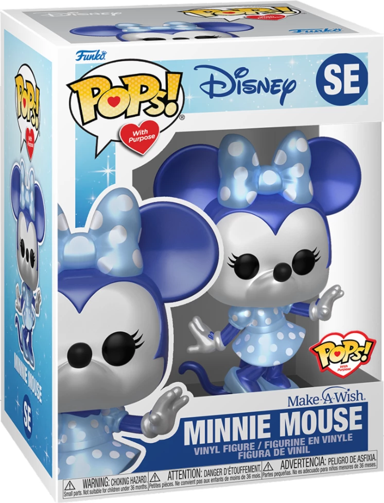Figurinë vinili Funko Pop Disney M.A.WISH Minnie Mouse Metallic, blu/argjendtë