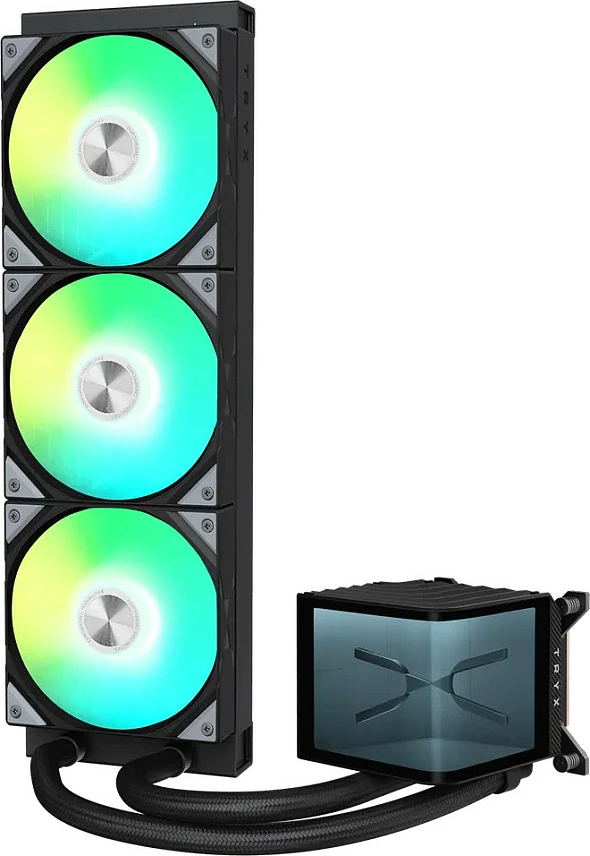 Ftohës uji AiO TRYX Panorama 360 ARGB, radiator 360mm, display 3D AMOLED, i zi