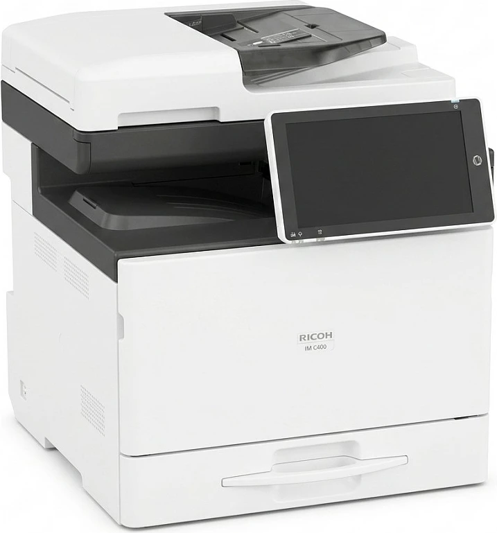 Printer multifunksional Ricoh IM C400 Easy NX Connect, ekran me prekje, ADF, bardhë/zi