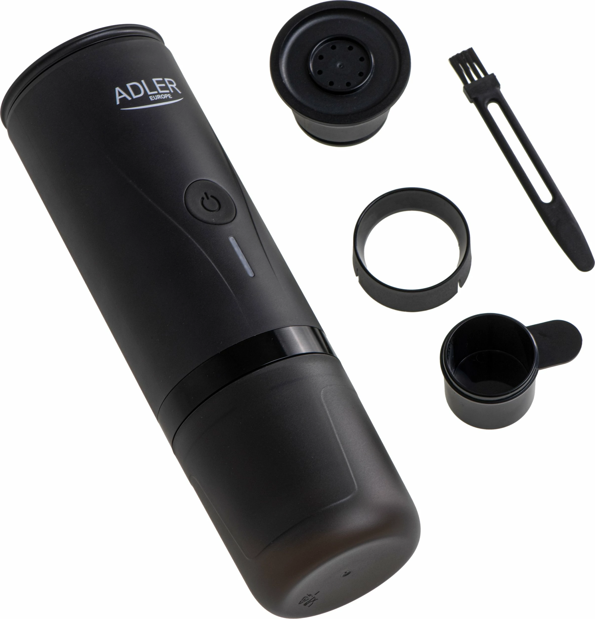 Makinë kafeje portative me kapsula Adler AD 4400, 20 bar, USB-C, 7500mAh, për Nespresso, e zezë