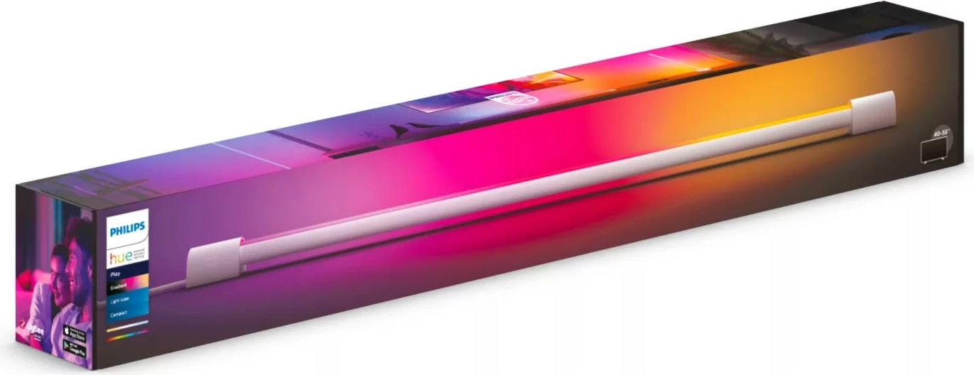 Lampë e mençur tavoline Philips Hue White and Colour Ambience Play Gradient, LED, e bardhë