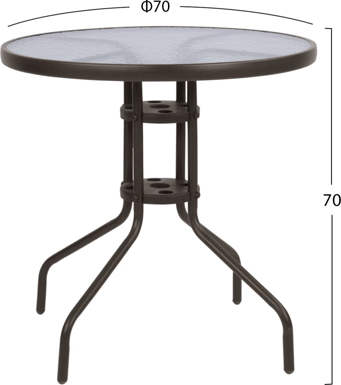 Tavolinë metalike kafe '70x70 FH5146.02 6