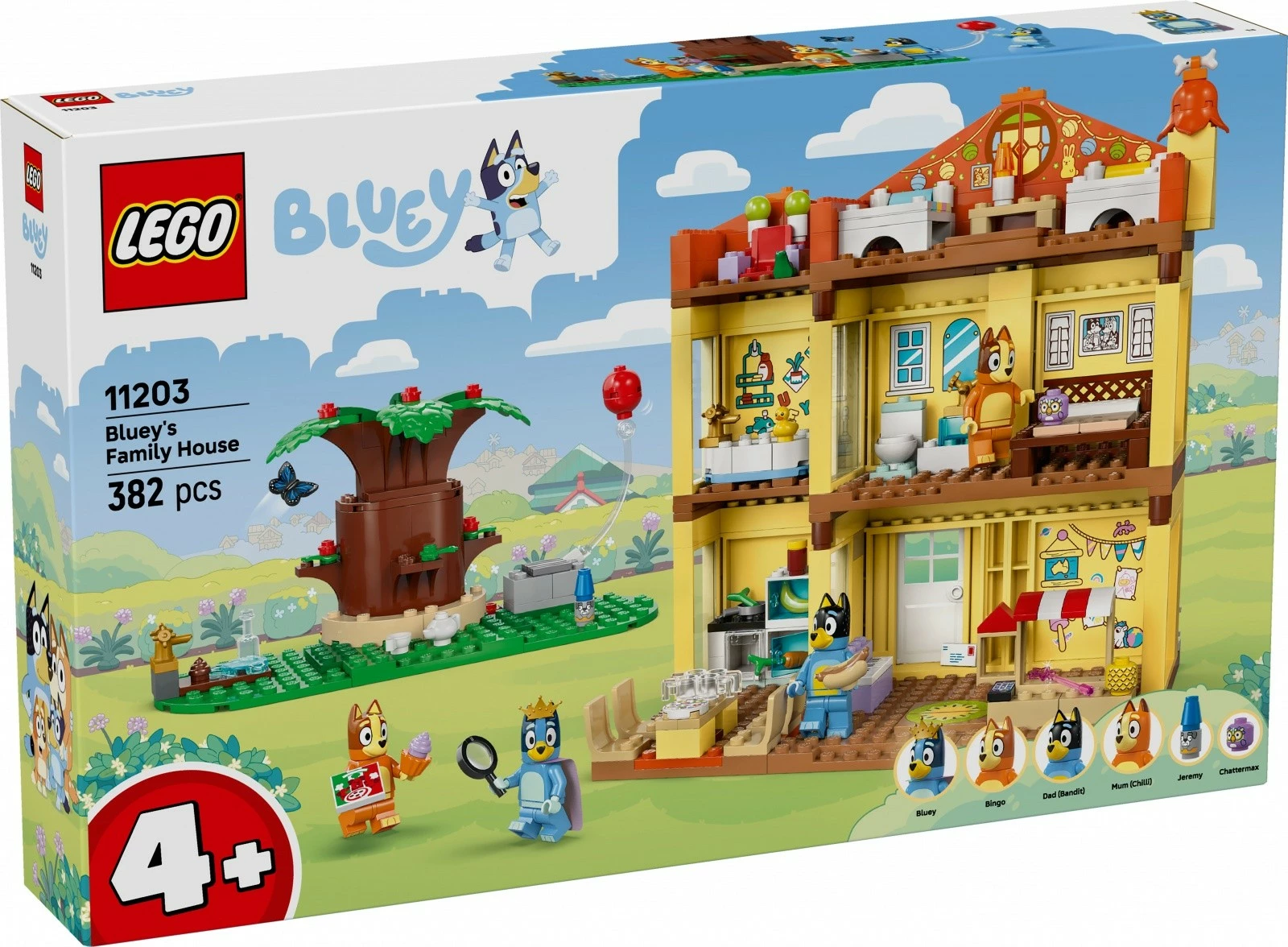 Set LEGO Bluey Blue Family House 11203, 382 pjesë, plastikë, për fëmijë, shumëngjyrësh