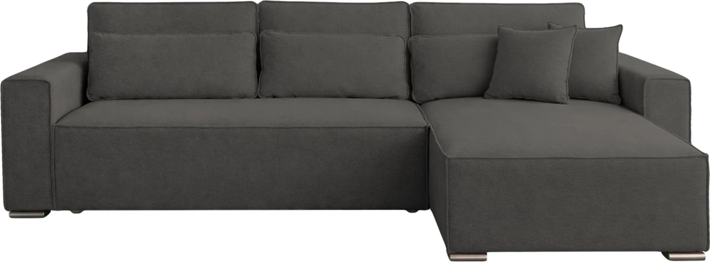 Kënd-sofë krevate, kënd i kthyeshëm, material gri, CORNERA FH3335.01, 269x155x89cm