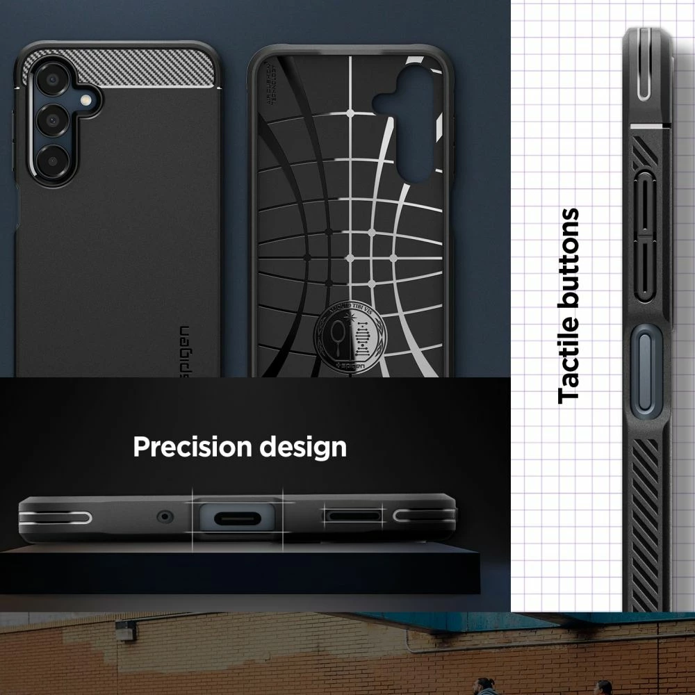 Mbështjellës Spigen Rugged Armor për Samsung Galaxy A16, i zi