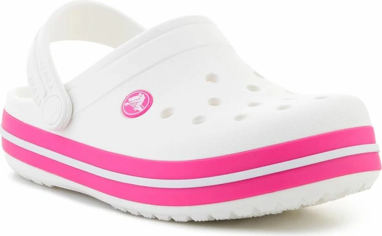 Atlete fëmijësh Crocs Crocband Kids Clog, të bardha/rozë