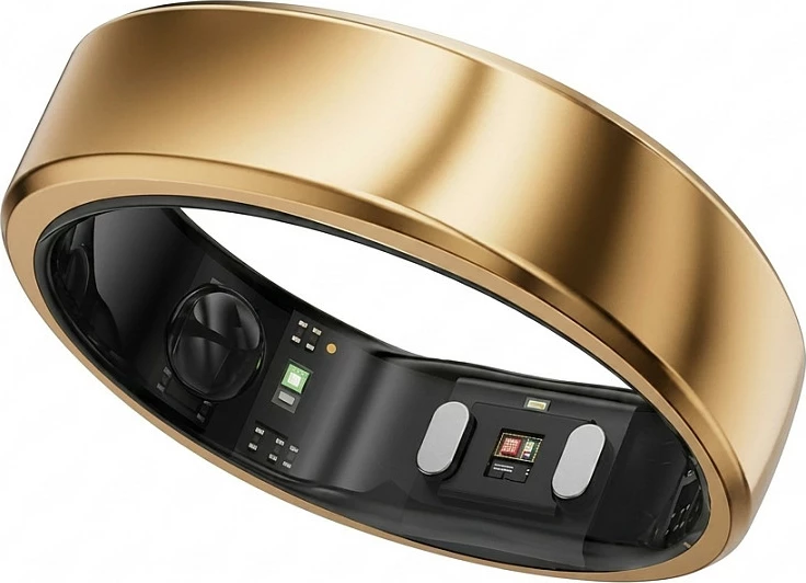 Unazë smart RingConn Gen 2, activity tracker, 12 ditë bateri, IP68, ngjyrë ari