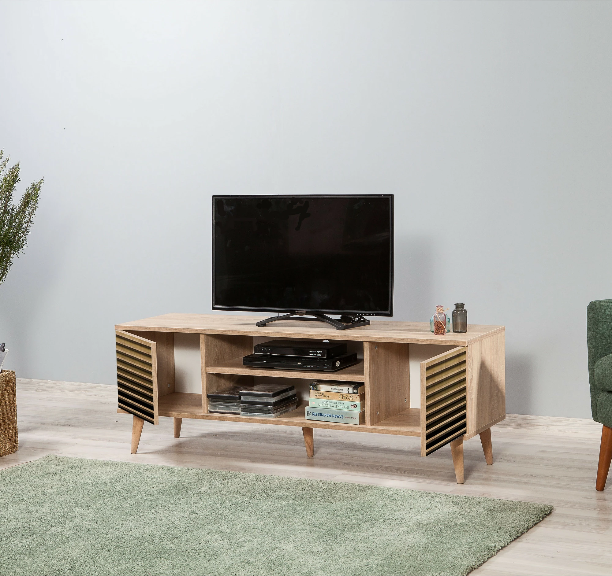 Komodë për TV, Truva-220, ngjyrë lisi Sonoma