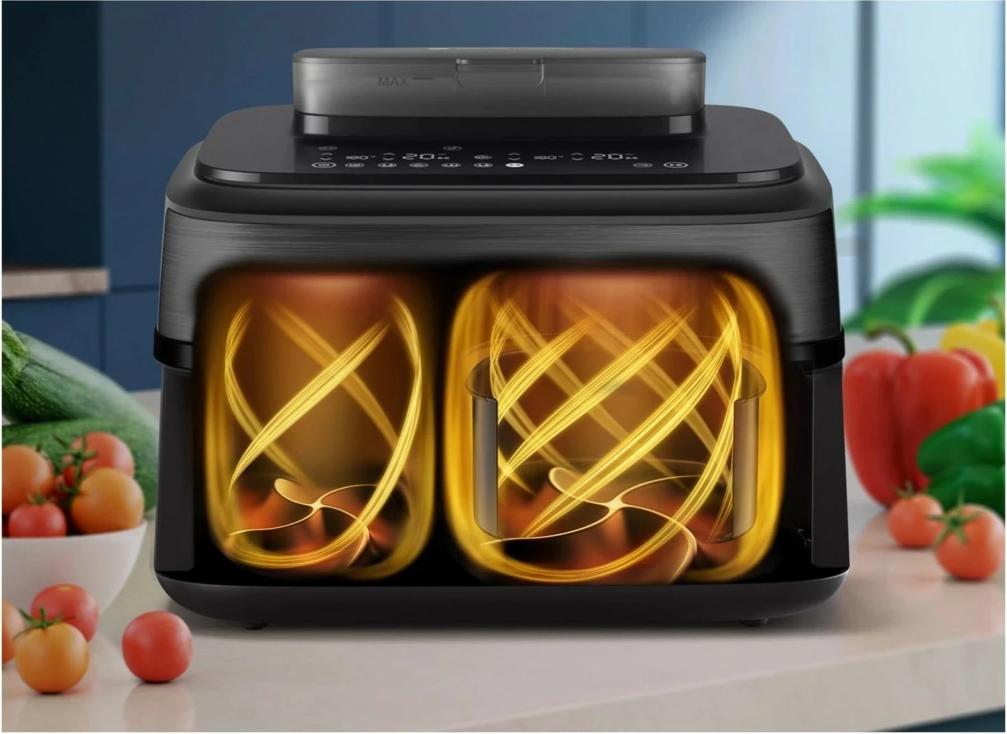 Fryer ajri Philips Ovi Dual 5000 NA552/00, 9L, i zi