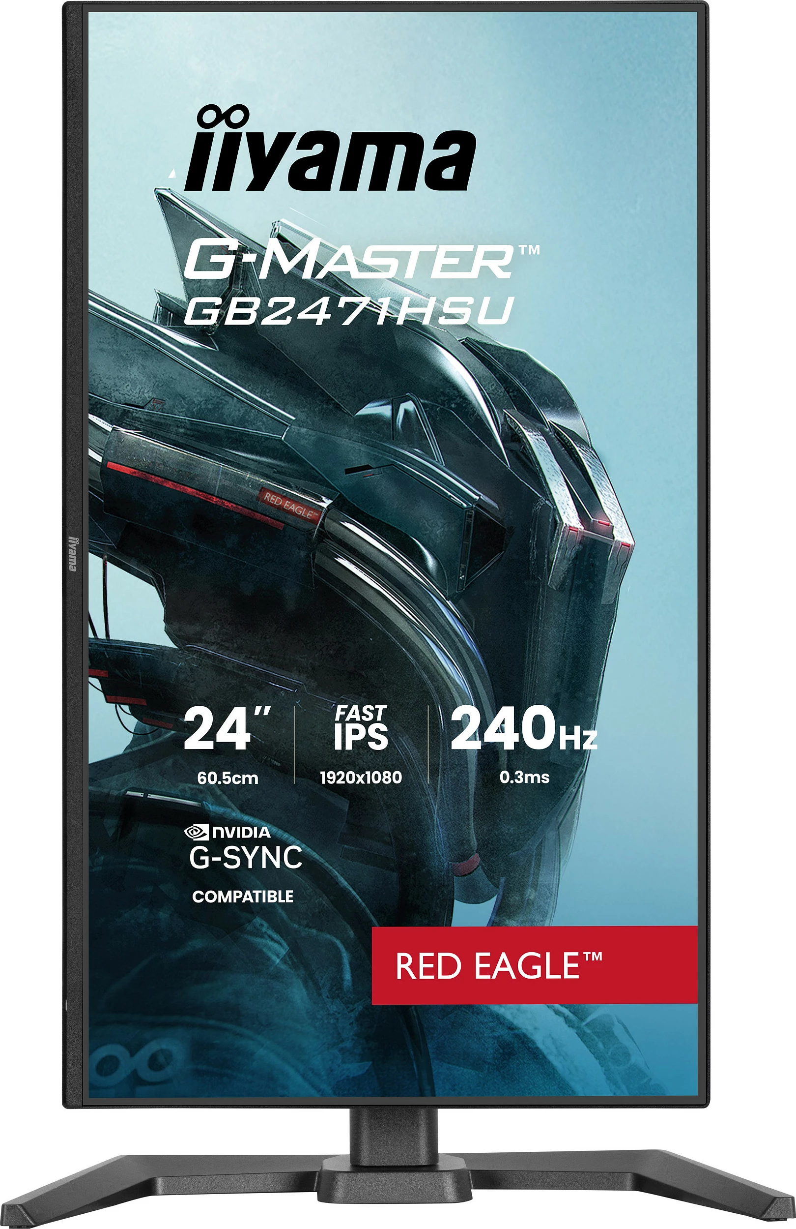 Monitor gaming iiyama G-MASTER GB2471HSU-B1, 23.8", Full HD, IPS, 240Hz, 0.3ms, i zi
