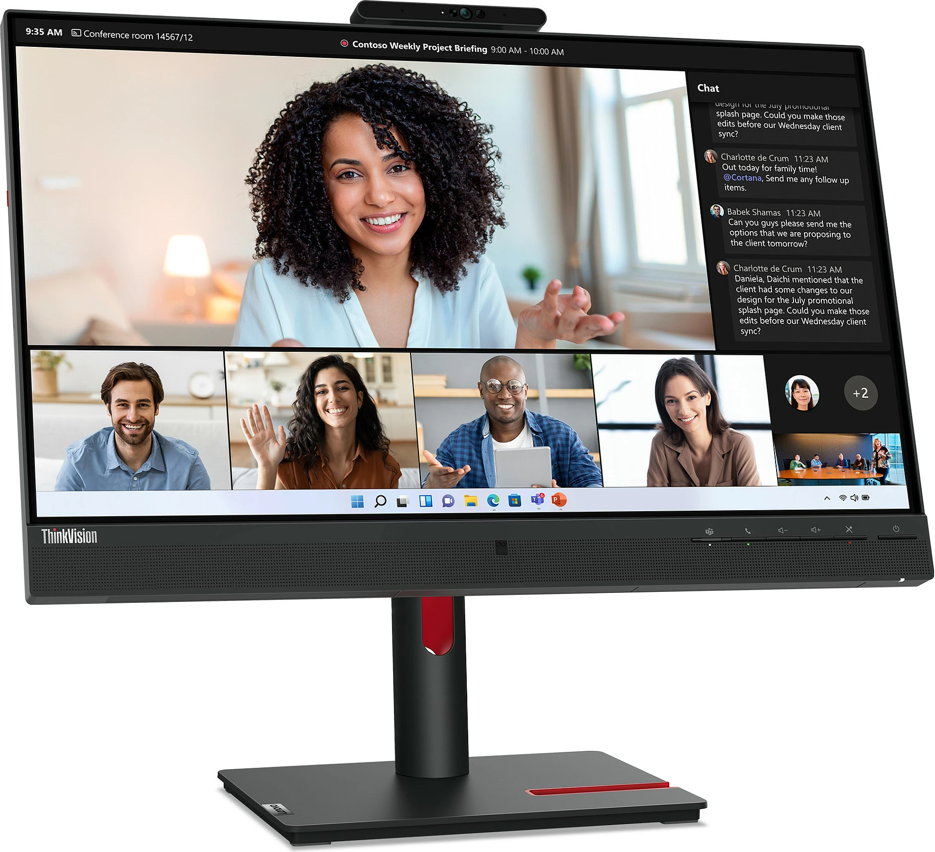 Monitor Lenovo ThinkVision T24mv-30, 23.8", Full HD, LED, i zi