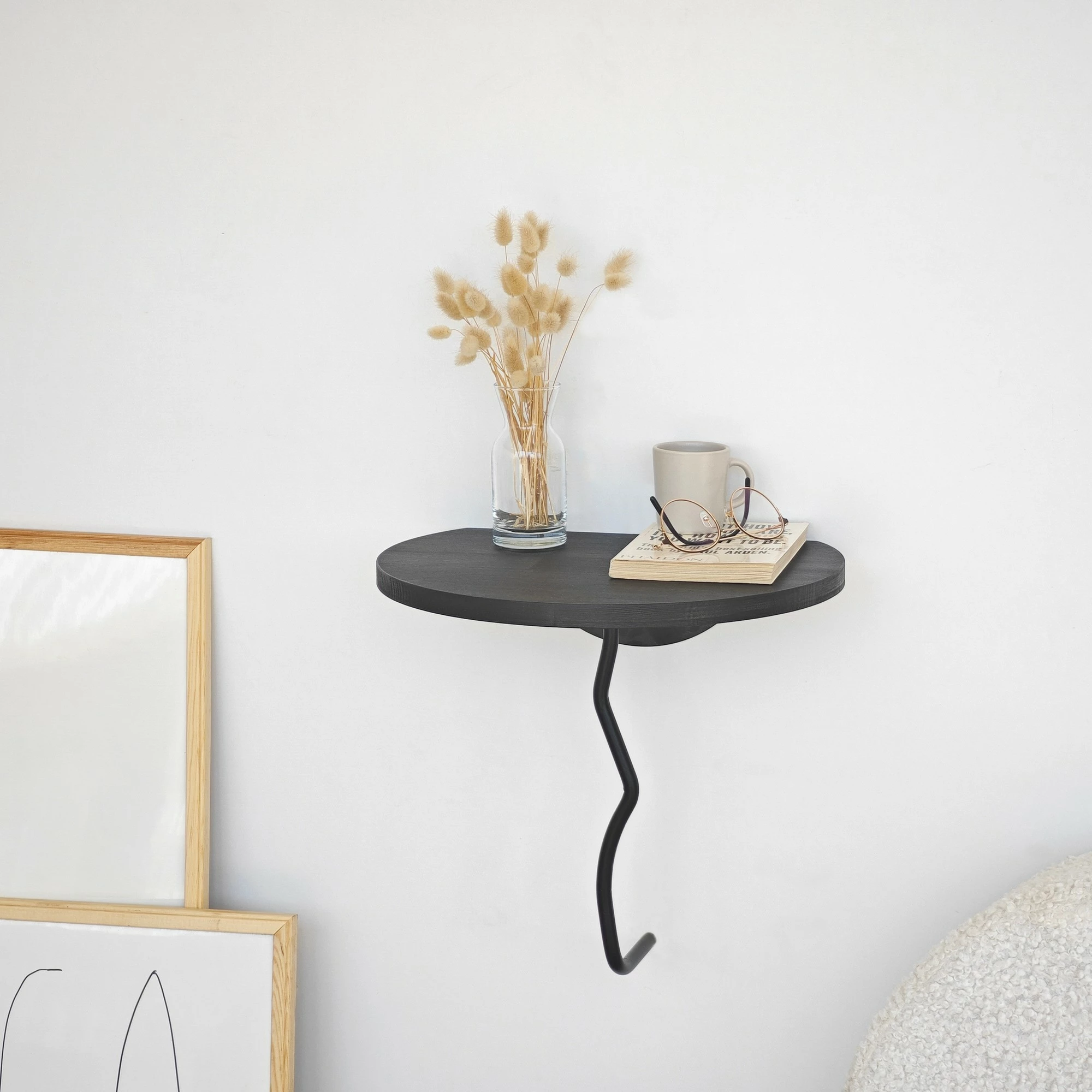 Raft muri Skye Decor Leo, i zi, antracit