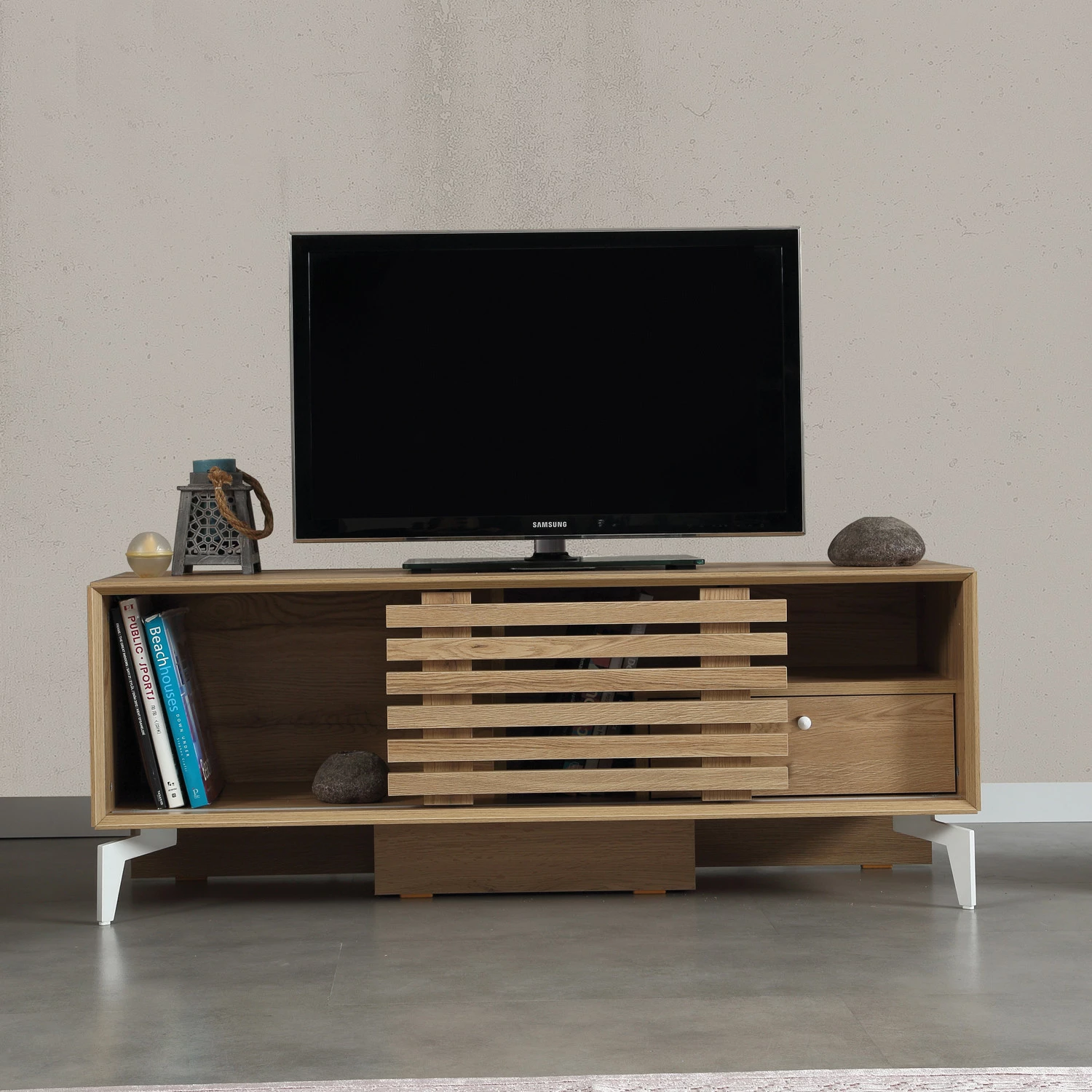 Komodë TV Hanah Home, Lulu 125, ngjyrë lisi