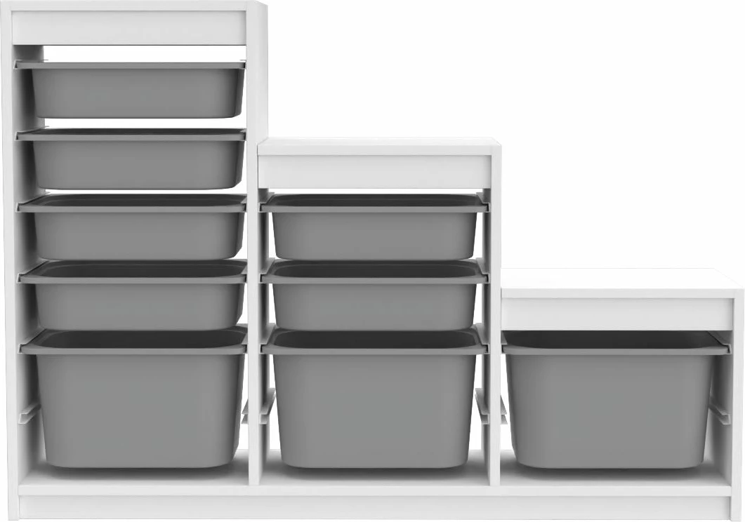 Dollap multifunksional Hanah Home, ngjyrë e bardhë dhe gri