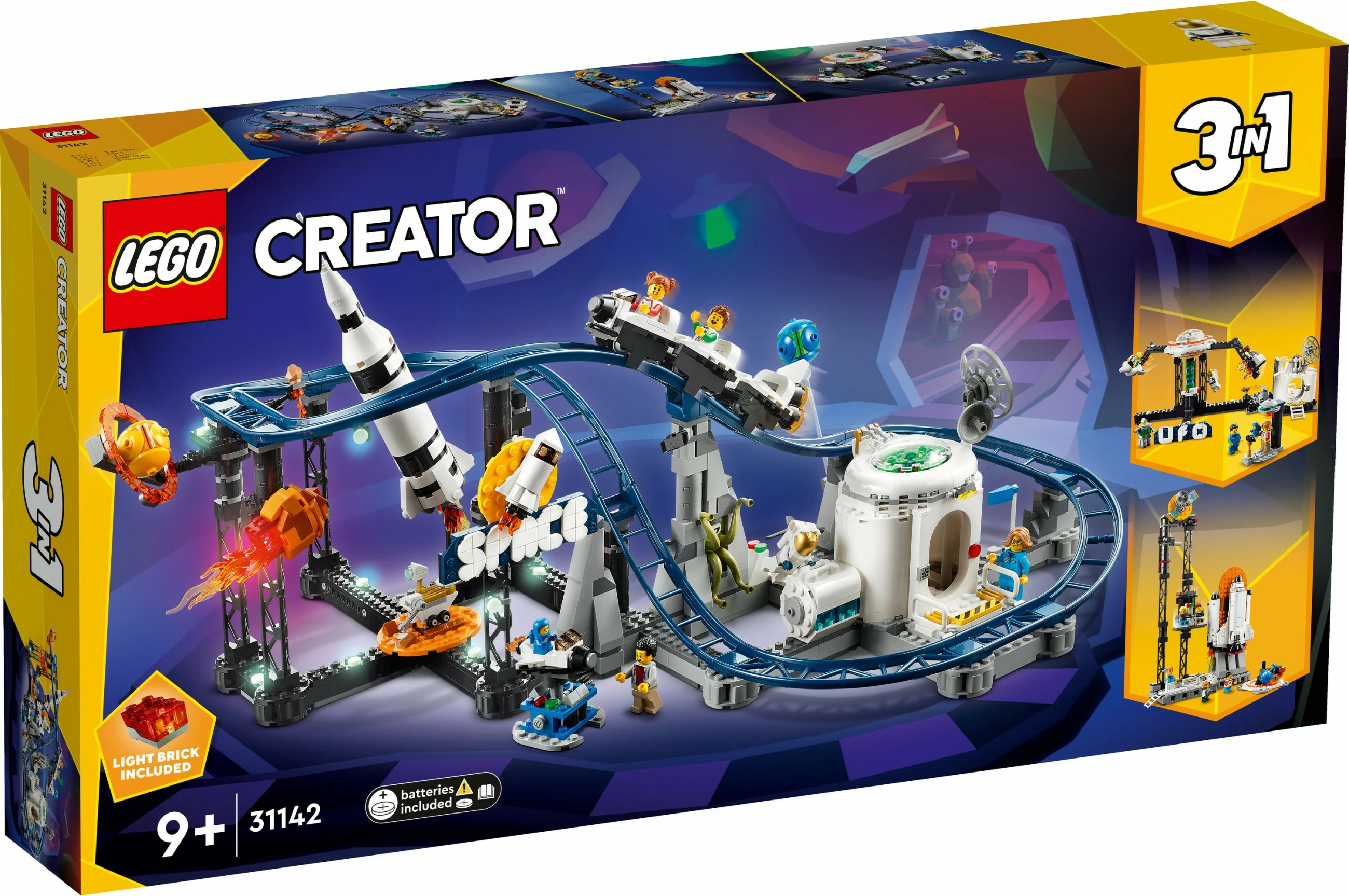 Set ndërtimi LEGO Space Roller Coaster, 9 vjeç+, 874 pjesë, Plastikë